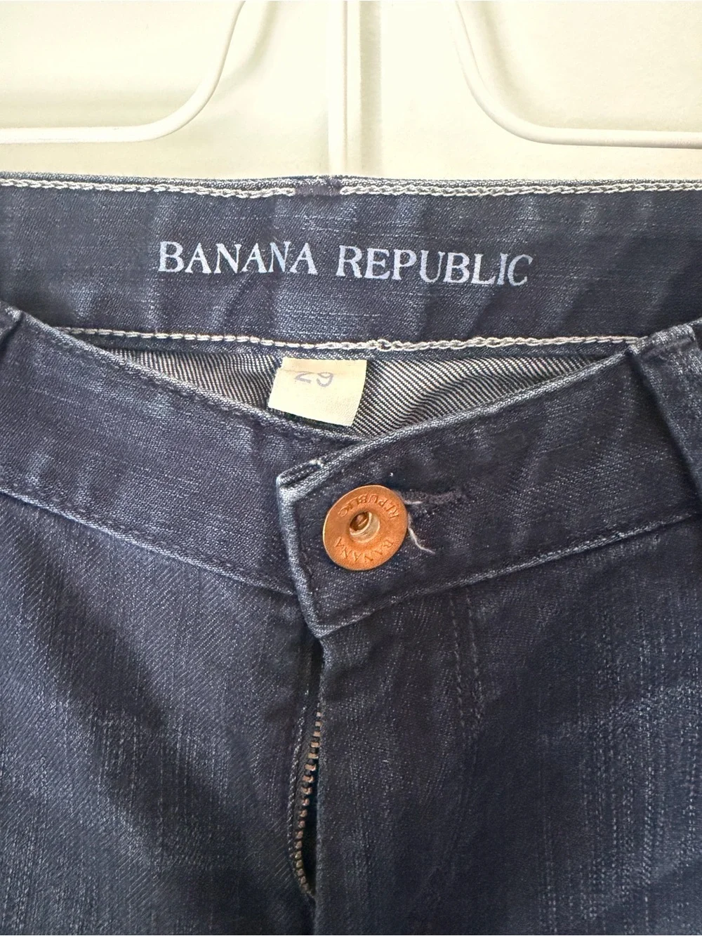 Banana Republic Skinny Straight Dark Wash Jeans Women’s Size 29 Stretch Denim - Picture 2 of 7